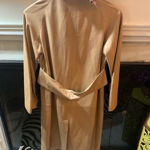 Barneys lined leather trench coat.